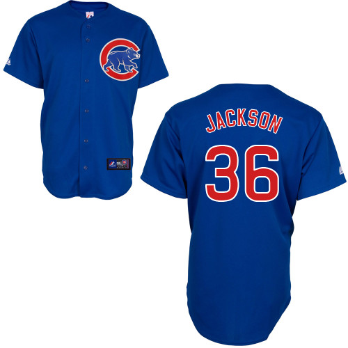 Edwin Jackson #36 MLB Jersey-Chicago Cubs Men's Authentic Alternate 2 Blue Baseball Jersey